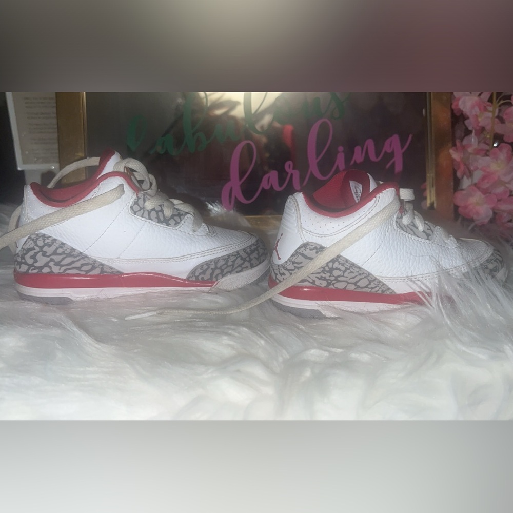 Nike air Jordan 3 retro cardinal red kids toddler (9C)